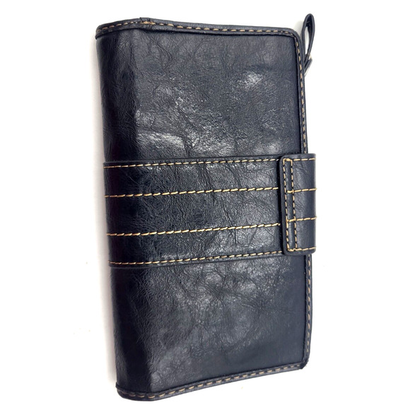 RELIC Black Faux Leather Clutch Wallet Snap Closure 7.5x4x1" - Picture 3 of 4